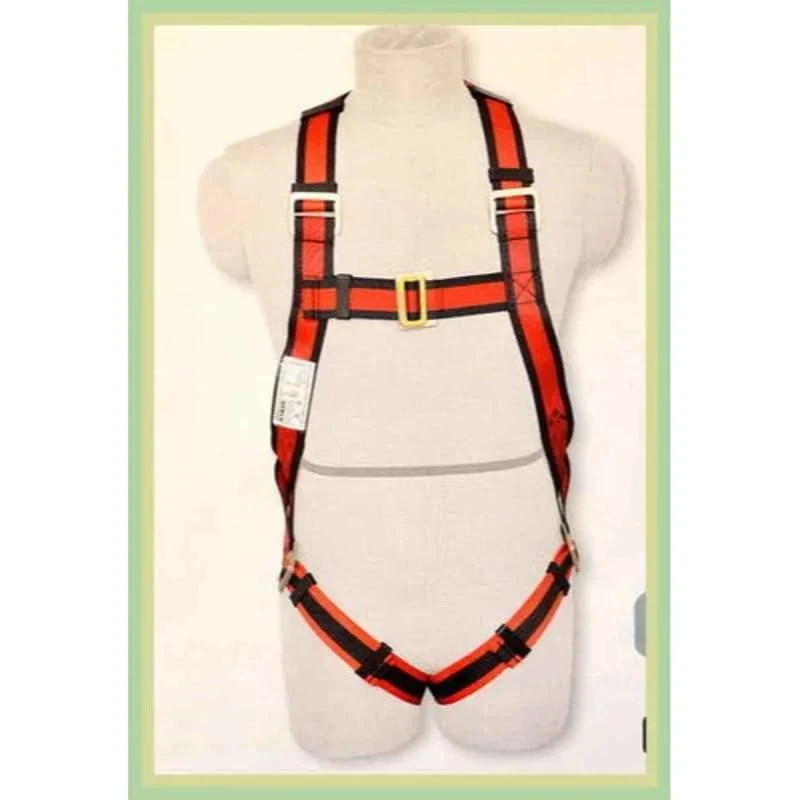 Karam E-CON Full Body Safety Harness with Restraint Twisted Rope Double Lanyard Adjustable Polyester, 12 mm PN18(PN206D)