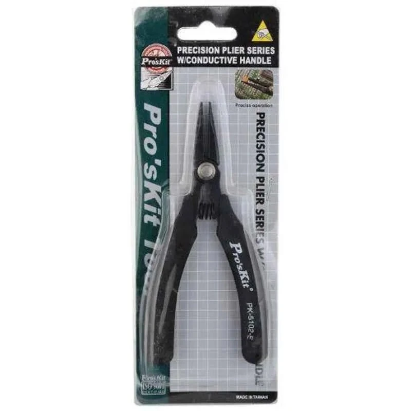 Proskit Heavy Duty Long Nose Plier with Conductive Handle, 140mm, 1PK-5102-E