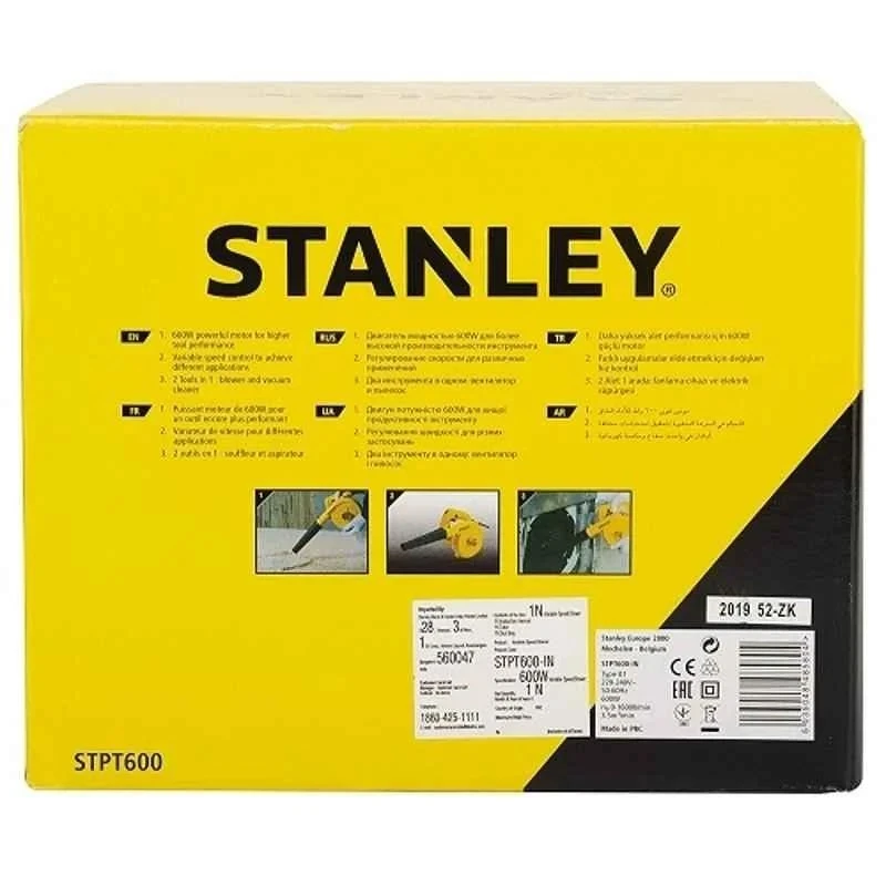 Stanley Variable Speed Air Blower 600W 3.5 CMM 220-240V STPT600