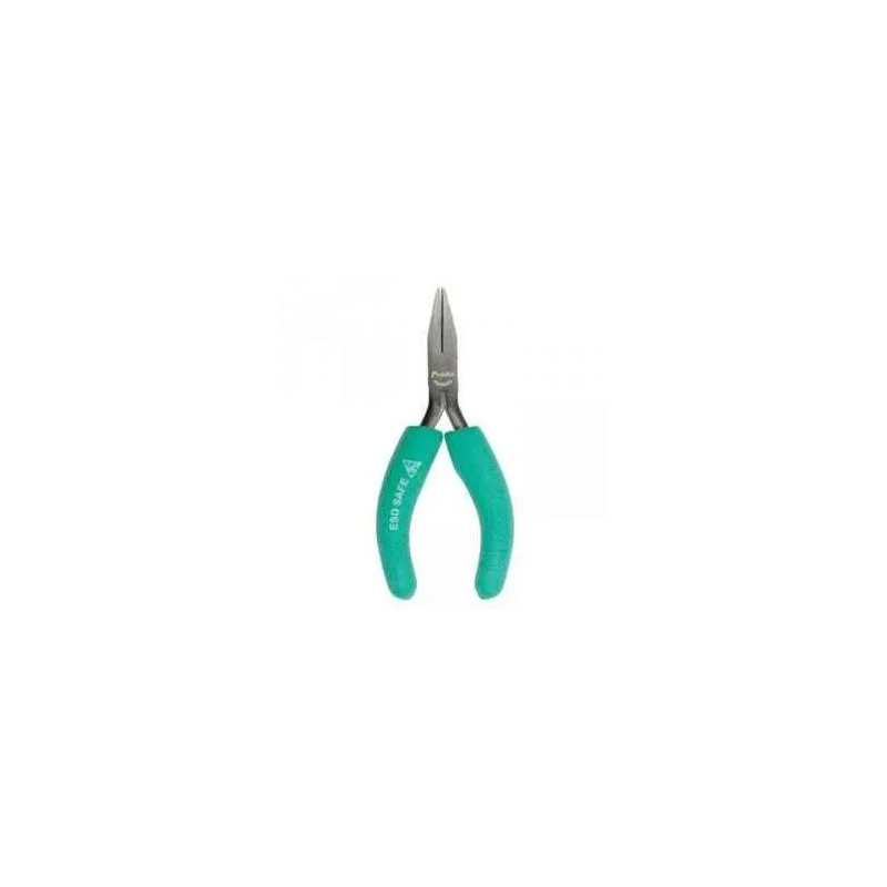 Proskit PM-053CN Flat Nose Plier, ESD Safe Handle, Carbon Steel, 127 mm, Model