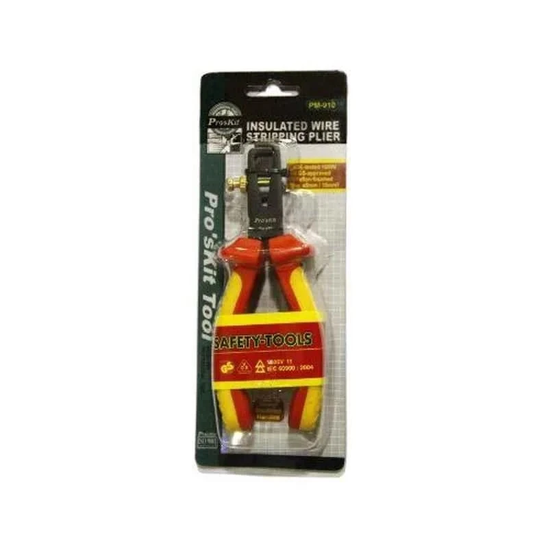 Proskit Insulated Wire Stripping Plier 160 mm, PTFE-Coated, Ergonomic Handle PM-910