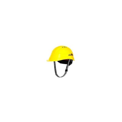 Karam Yellow Ratchet Type Safety Helmet with Plastic Cradle, Pack of 10, HDPE Shell, PN 542