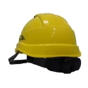 Karam Yellow Ratchet Type Safety Helmet with Plastic Cradle, Pack of 10, HDPE Shell, PN 542