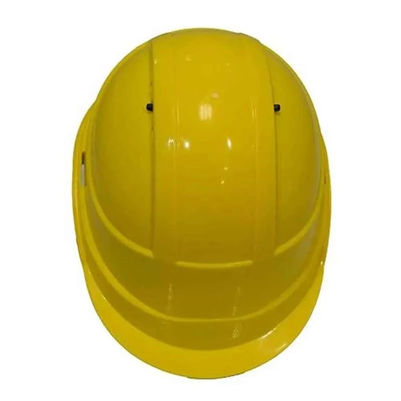 Karam Yellow Ratchet Type Safety Helmet with Plastic Cradle, Pack of 10, HDPE Shell, PN 542