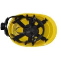 Karam Yellow Ratchet Type Safety Helmet with Plastic Cradle, Pack of 10, HDPE Shell, PN 542