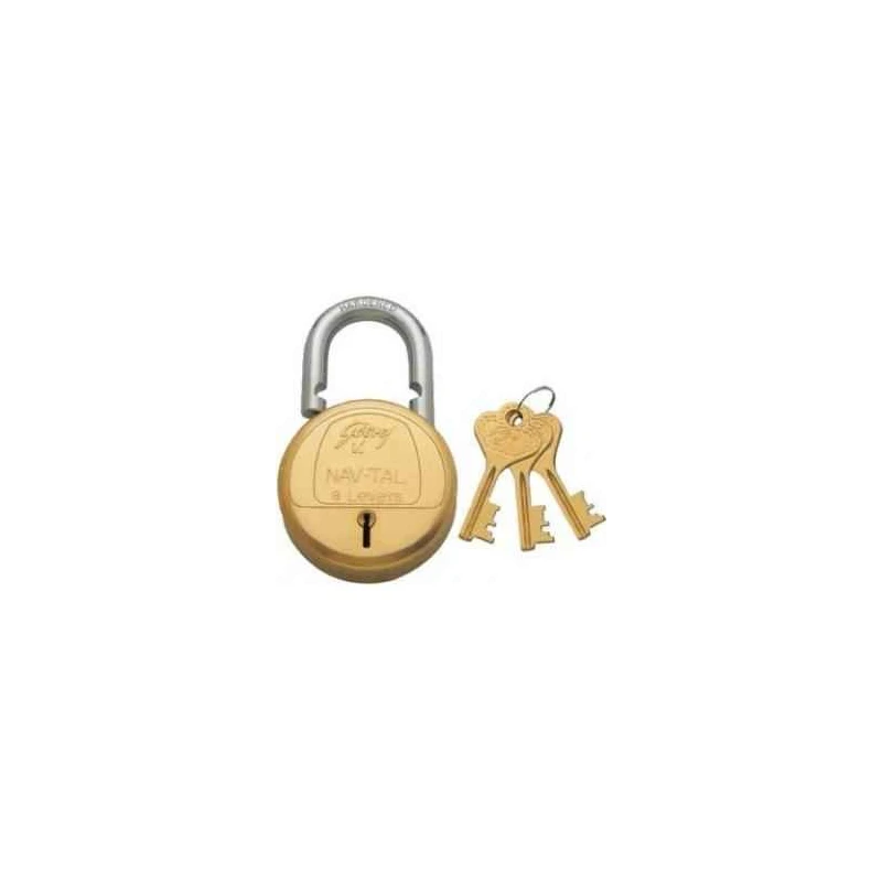 Godrej Navtal 8 Lever Deluxe Hardened Padlock with 3 Keys 3282