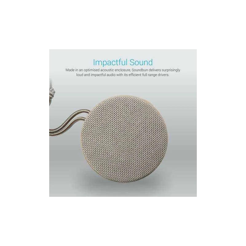 Portronics Sound Bun Portable Bluetooth Speaker with FM, 6 W Power, 600 mAh Li-ion, Beige, POR 755