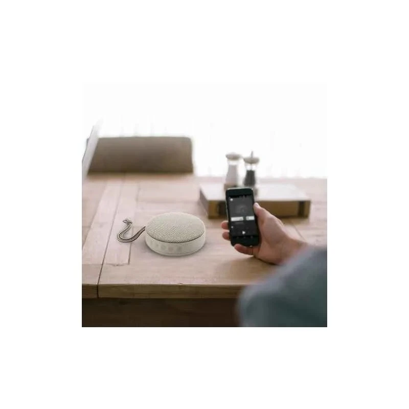 Portronics Sound Bun Portable Bluetooth Speaker with FM, 6 W Power, 600 mAh Li-ion, Beige, POR 755