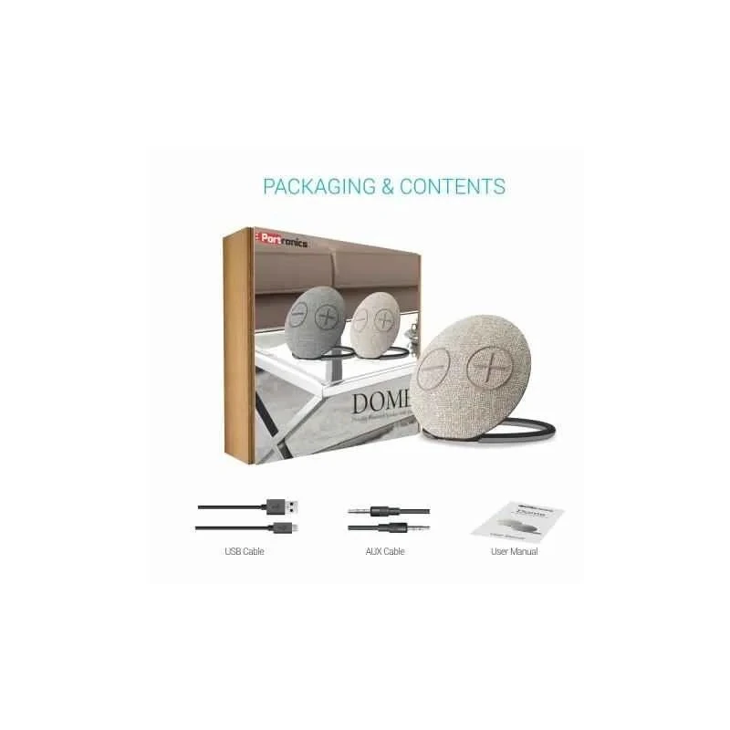 Portronics Dome Brown Portable Bluetooth Speaker with Mic, 10W, 2000mAh, v4.1, POR 684