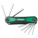 Proskit 8 Piece Folding Hex Key Set Chrome Vanadium Steel HW-121M