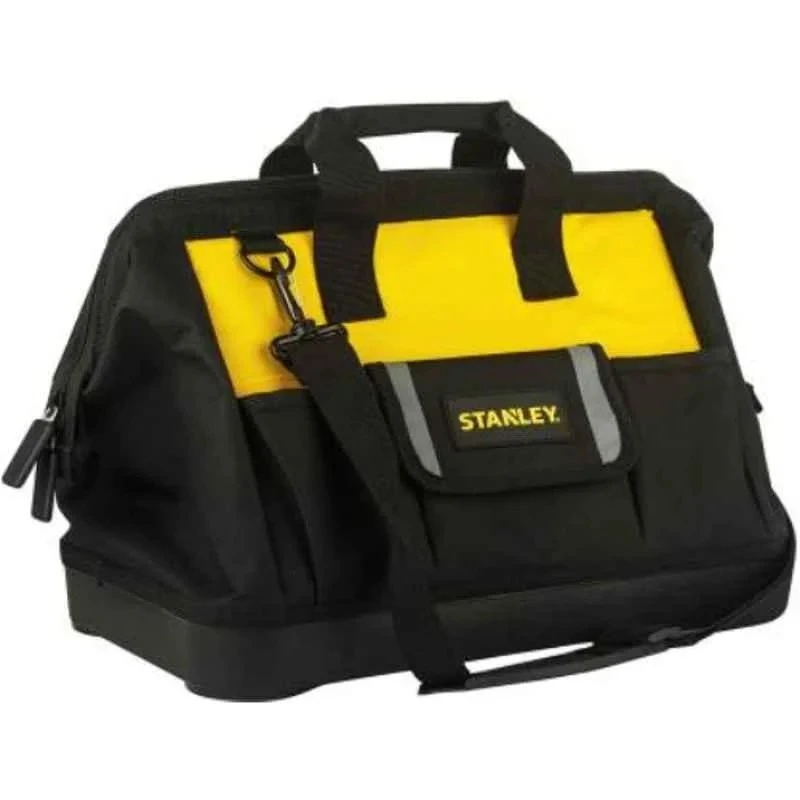 Stanley 16 Inch Open Mouth Tool Bag, Durable 600 Denier Polyester, Reinforced Base STST516126