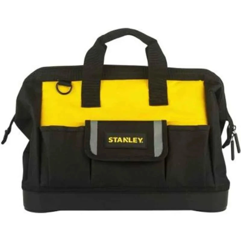 Stanley 16 Inch Open Mouth Tool Bag, Durable 600 Denier Polyester, Reinforced Base STST516126