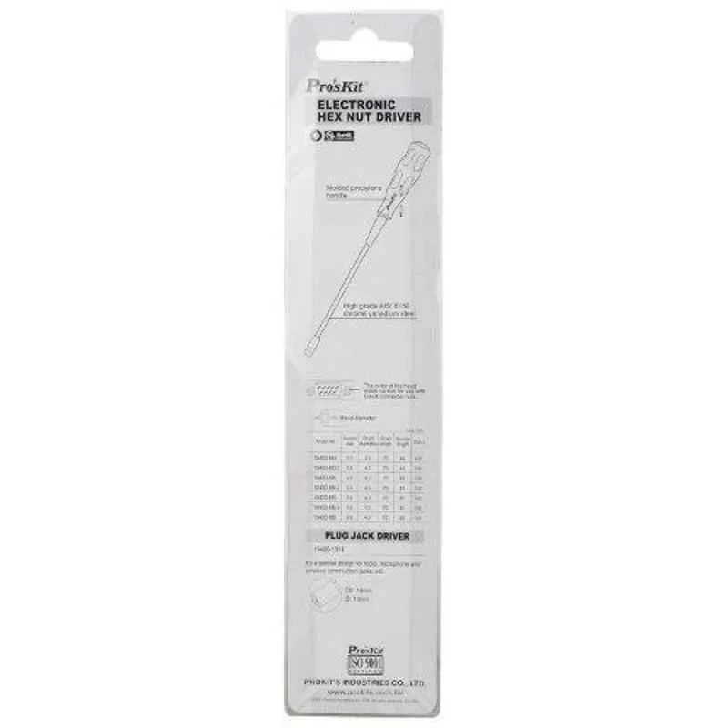 Proskit Electronic Hex Nut Driver 6 mm 19400-M6, 61 g, Premium Quality