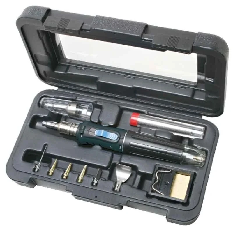 Proskit Gas Soldering Iron Kit Auto-Ignition GS-200K, 400°C Soldering, 1300°C Torch, 26ml Fuel Capacity