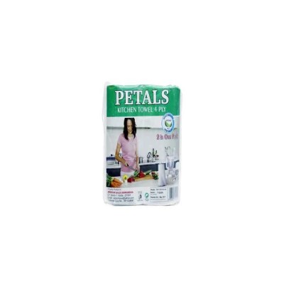 Petals 4 Ply Kitchen Towel, Highly Absorbent Virgin Pulp Paper Roll