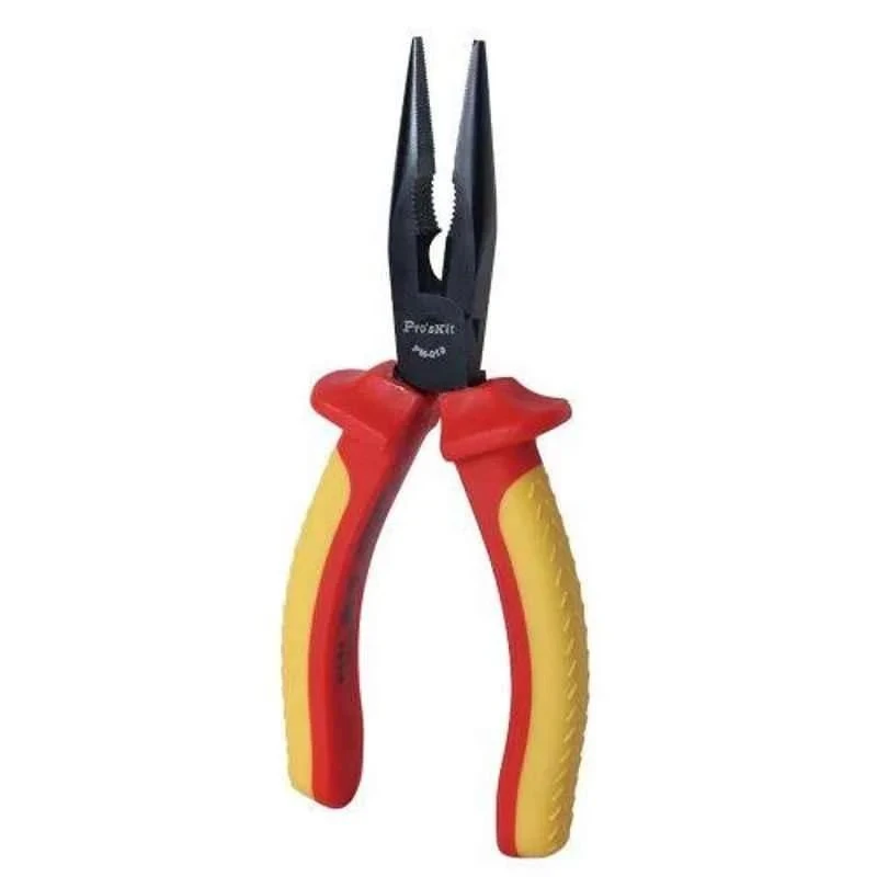 Proskit Insulated Long Nose Plier, 170 mm, Cushion Grip, PM-919