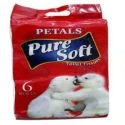 Petals 2 Ply Toilet Paper Roll Pack of 6, Soft & Absorbent, 300 g,