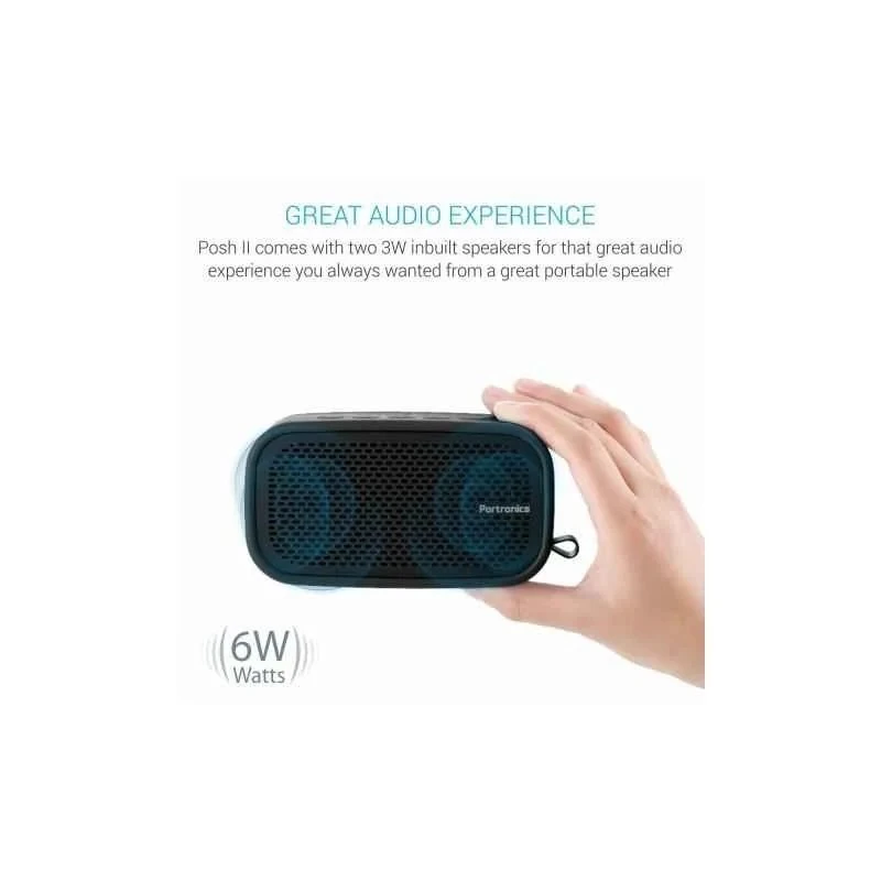 Portronics Posh II Wireless Portable Bluetooth Speaker 6 W Black POR 686