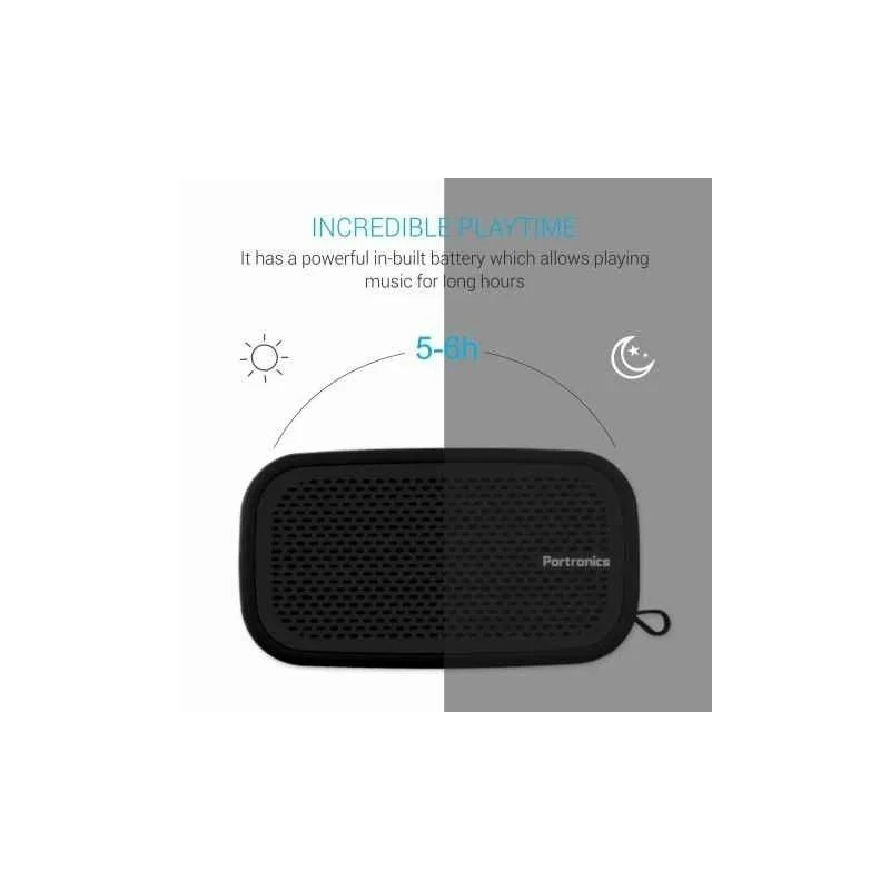 Portronics Posh II Wireless Portable Bluetooth Speaker 6 W Black POR 686