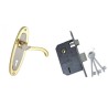 Atom Mortise Lock Set, 6 Lever, Silver Gold Finish, 175 mm Handle, WIH 412,