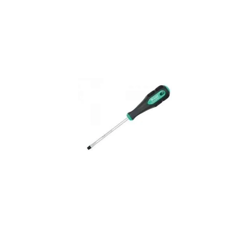 Proskit Pro-Soft Slotted Screwdriver 8 mm Tip, 150 mm Blade Length, Ergonomic Handle 9SD-222A