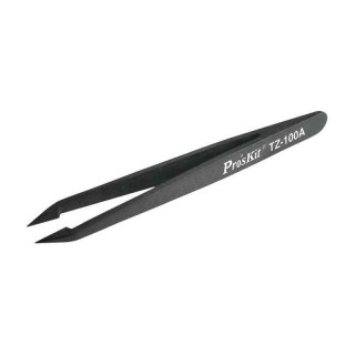 Proskit Conductive Tweezer Fine Tips TZ-100A, 115mm, Acid and Heat Resistant
