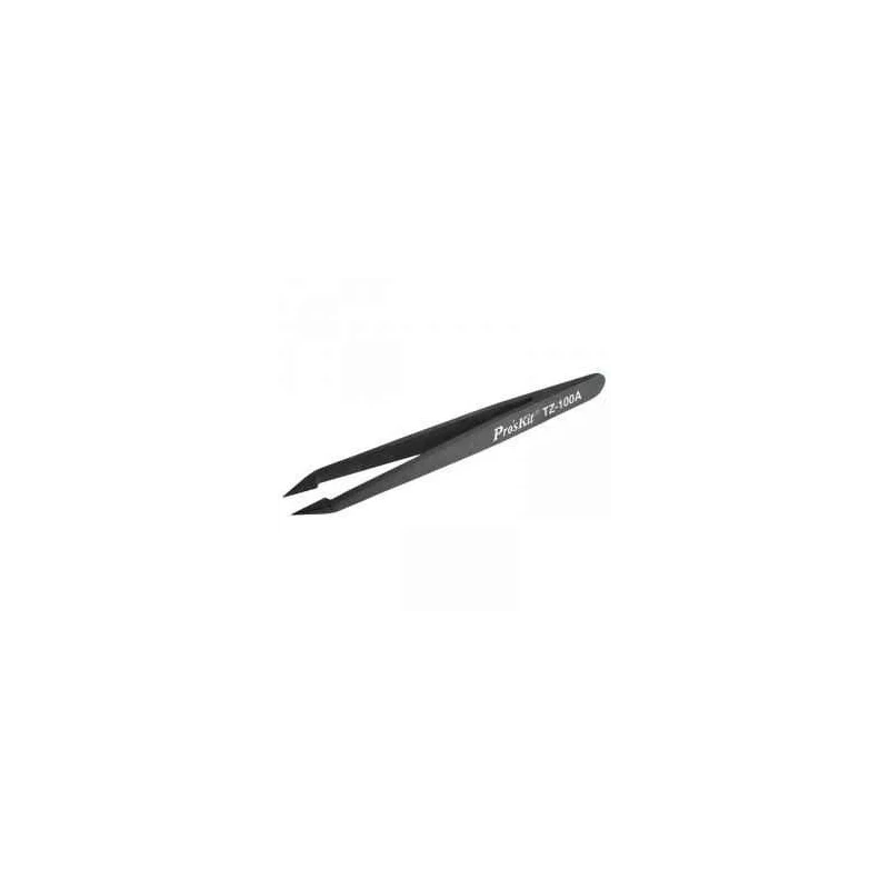 Proskit Conductive Tweezer Fine Tips TZ-100A, 115mm, Acid and Heat Resistant