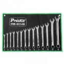 Proskit 14 Piece Combination Wrench Set Metric HW-6514B Chrome Vanadium Steel