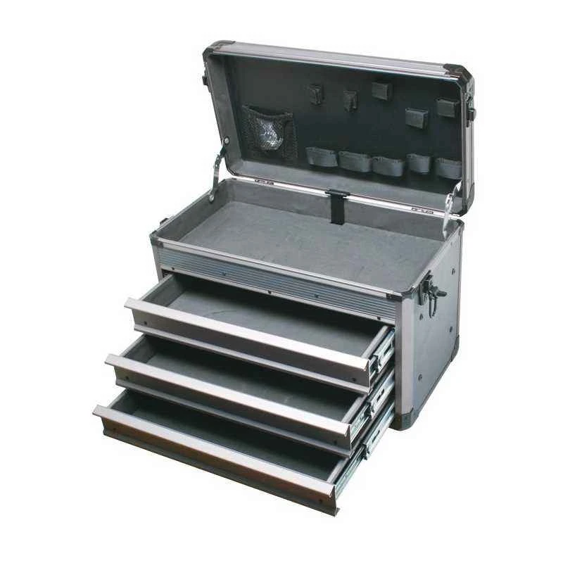 Proskit Aluminum Frame Drawer Case Rugged Plastic Body Automatic Lock TC-755