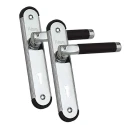 Atom 6 Lever Mortise Lock Set with Black Texture Finish, 3 Keys, Double Stage Locking, 65 mm, MZ1