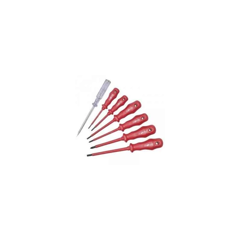 Proskit SD-315A 1000V Insulated Screwdriver Set, Ergonomic Handle, Circuit Testing, 7 Piece,