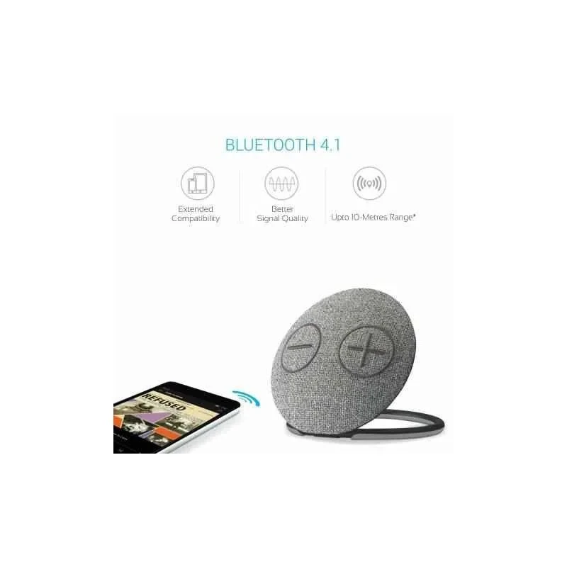 Portronics Dome Grey Portable Bluetooth Speaker with Mic, 10W, 2000mAh, v4.1, Li-ion Battery, POR 685