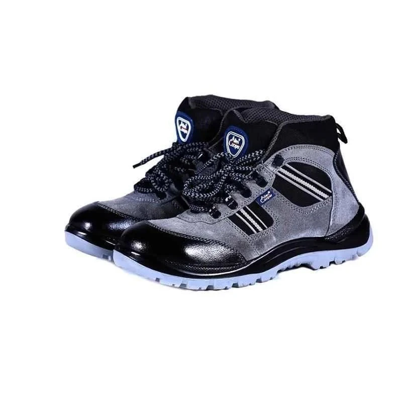 Allen Cooper Antistatic Steel Toe Safety Shoes, Leather Upper, Grey & Black, Size 10, AC-1157