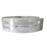 3M High Intensity White Reflective Tape 2 Inch Width, 50 Meter Length, Polyethylene Terephthalate, Diamond Pattern,