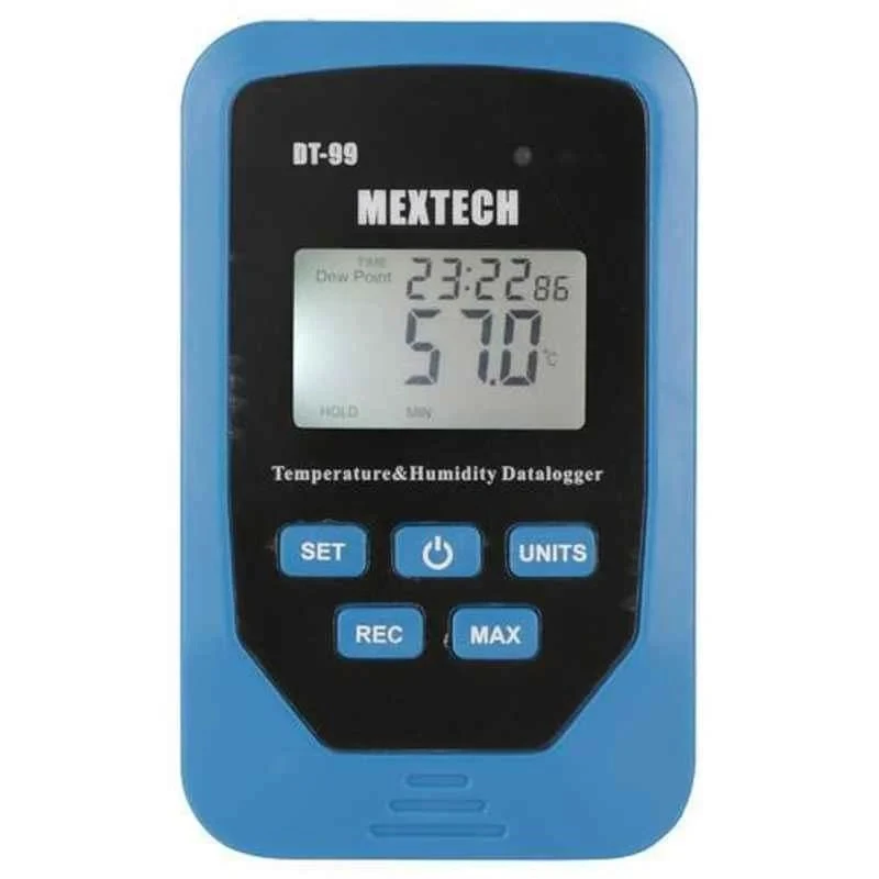 Mextech DT-99 Data Logger with 32700 Memory Readings, LCD, Humidity & Temperature Range -40 to 70°C