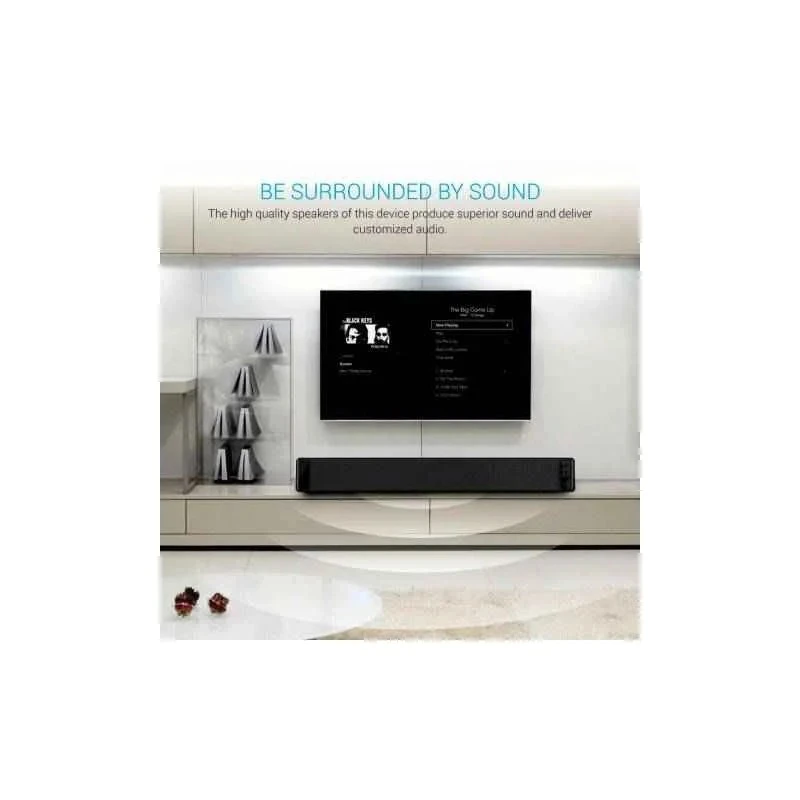 Portronics Sound Slick 30W Wireless Sound Bar POR 667, Bluetooth v4.0, Remote Control, Li-ion Battery, Black