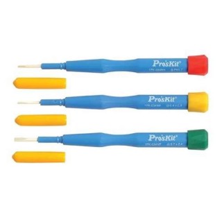 Proskit Ceramic Driver 0.4 x 0.9 mm Slotted Tip ABS Handle Zirconia Blade 1PK-034NA
