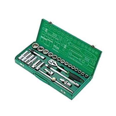 Proskit 26 Piece 1/2 Inch Driver Socket Tool Set SK-42601M, Metal Case, 5750g
