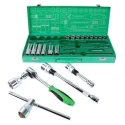 Proskit 26 Piece 1/2 Inch Driver Socket Tool Set SK-42601M, Metal Case, 5750g