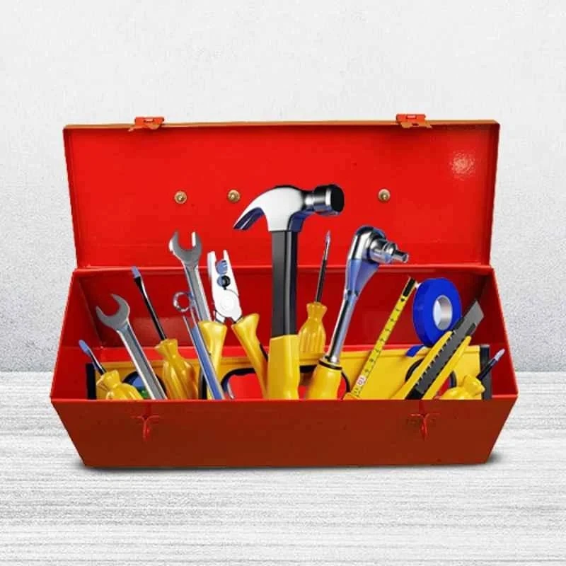 Pahal Single Compartment Tool Box 12x4x4 inch Heavy-Duty Metal Powder Coated