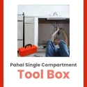 Pahal Single Compartment Tool Box 12x4x4 inch Heavy-Duty Metal Powder Coated
