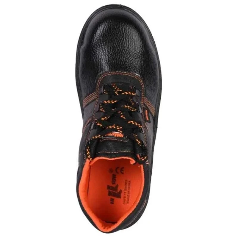 Hillson Synthetic Leather Low Ankle Steel Toe Safety Shoes, Size 11, Black, Oil & Chemical Resistant, PVC Sole, 1.04 Beston