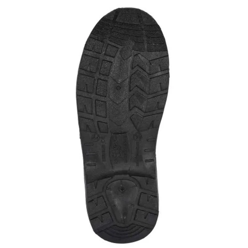 Hillson Synthetic Leather Low Ankle Steel Toe Safety Shoes, Size 11, Black, Oil & Chemical Resistant, PVC Sole, 1.04 Beston