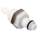 Colder Products Threaded Hose Connector, 6.35 mm ID, Acetal, 8.3 bar, White, PLCD42004