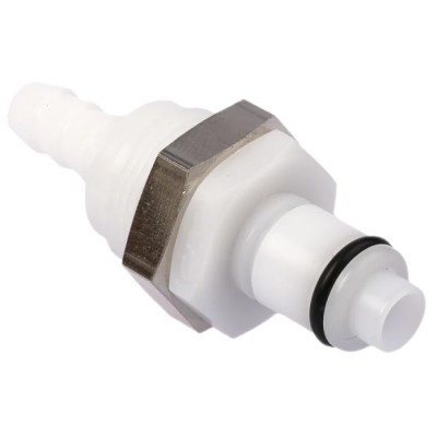 Colder Products Threaded Hose Connector, 6.35 mm ID, Acetal, 8.3 bar, White, PLCD42004