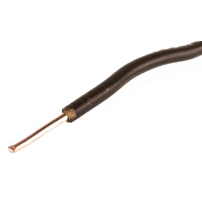 RS PRO H07V-U Series Brown Hook Up Wire, 1.5 mm², 0 AWG, 100 m, PVC Insulation, Solid Copper Conductor 139-111