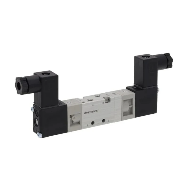 EMERSON ? ASCO Pneumatic Solenoid Valve 5/2 Solenoid G 521 Series, 24V AC, 1/4 Inch, Manifold Mount, Anodised 52100002