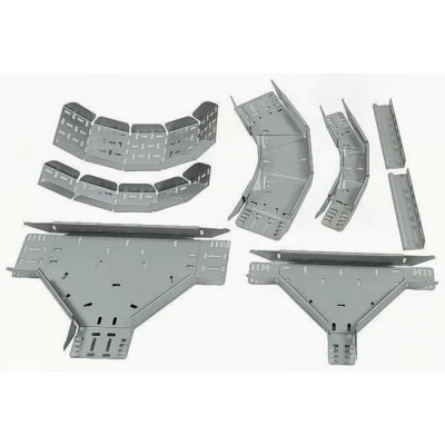 Legrand Heavy Duty Adjustable Riser Hot Dipped Galvanised Steel Cable Tray Accessory, 75mm Width, 50 mm Depth 123-664