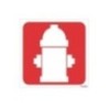 Square Red White Fire Hydrant Type Sign