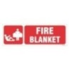 Square Red White Fire Blanket Sign
